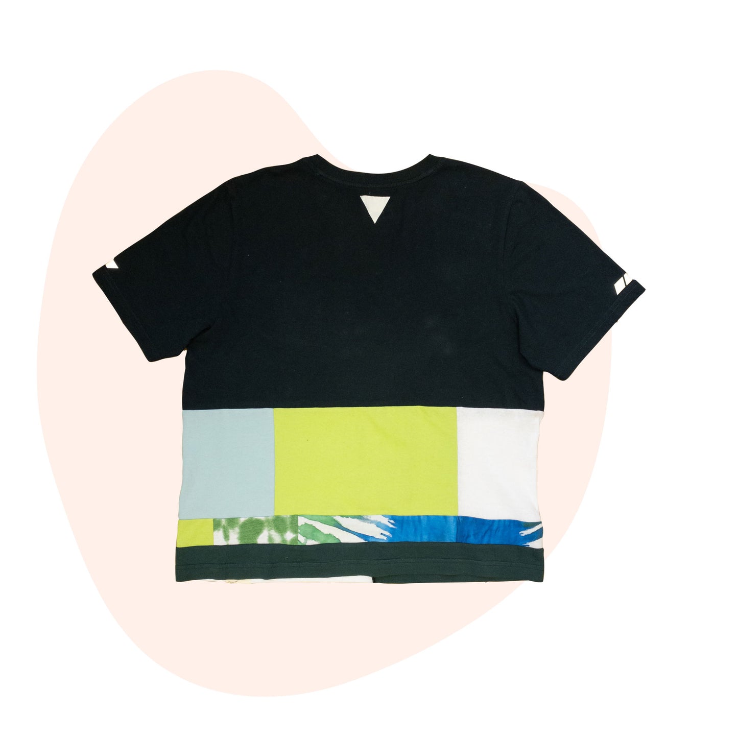Patchwork Shirt #13 - Green / Blue - Size L