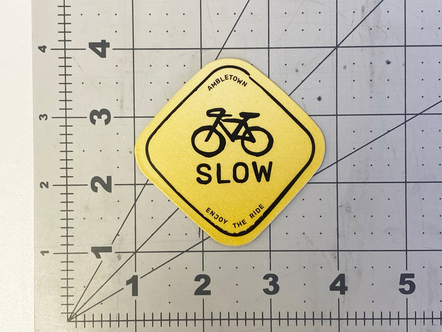 "Bike Slow" Reflective Sticker