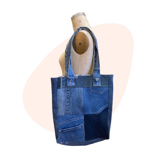 Upcycled denim tote