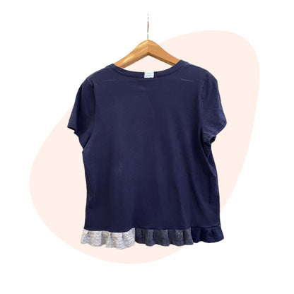 Patchwork Top #38 - Navy / Black / Grey - Size L