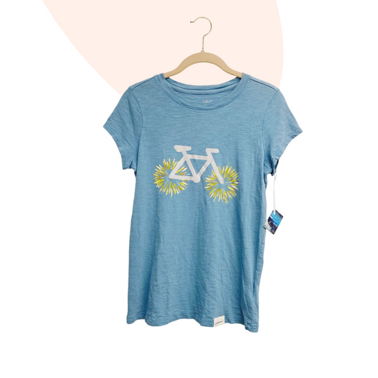 Reflective Shirt #45 - Flower Bike - Blue - Size XS