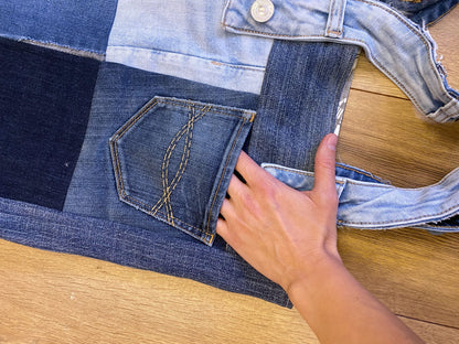 Upcycled denim tote