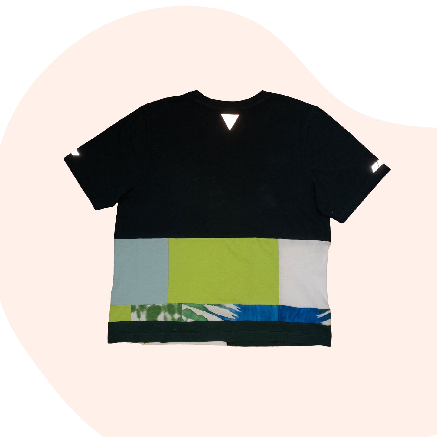 Patchwork Shirt #13 - Green / Blue - Size L