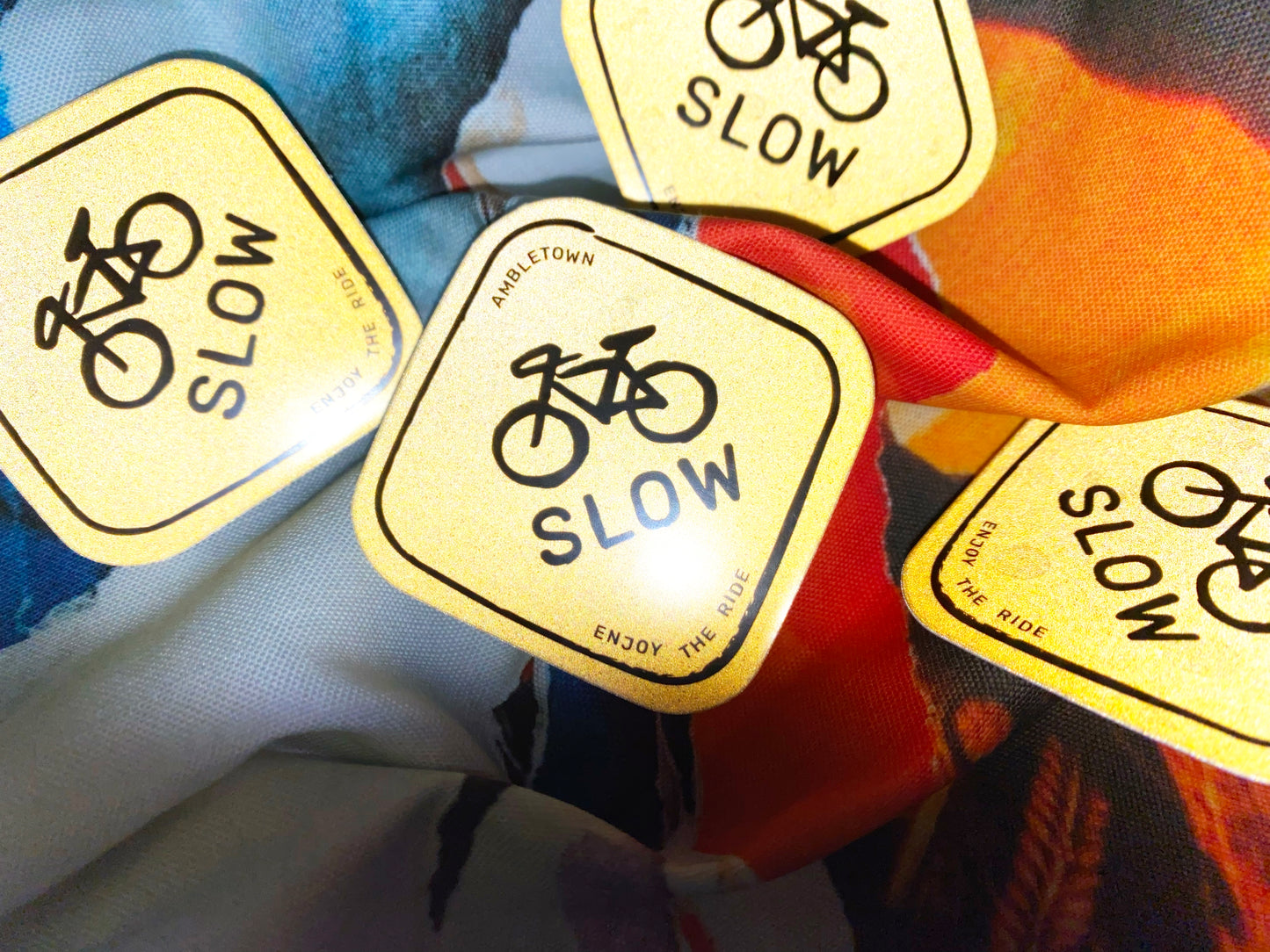 "Bike Slow" Reflective Sticker