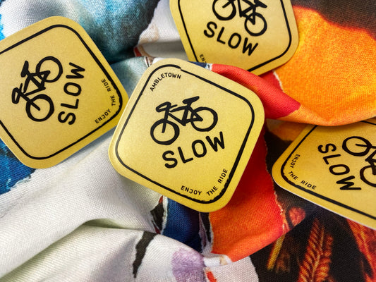 "Bike Slow" Reflective Sticker