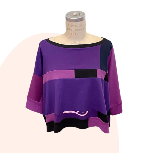 Patchwork Shirt #22 - Purple / Magenta - Size inclusive