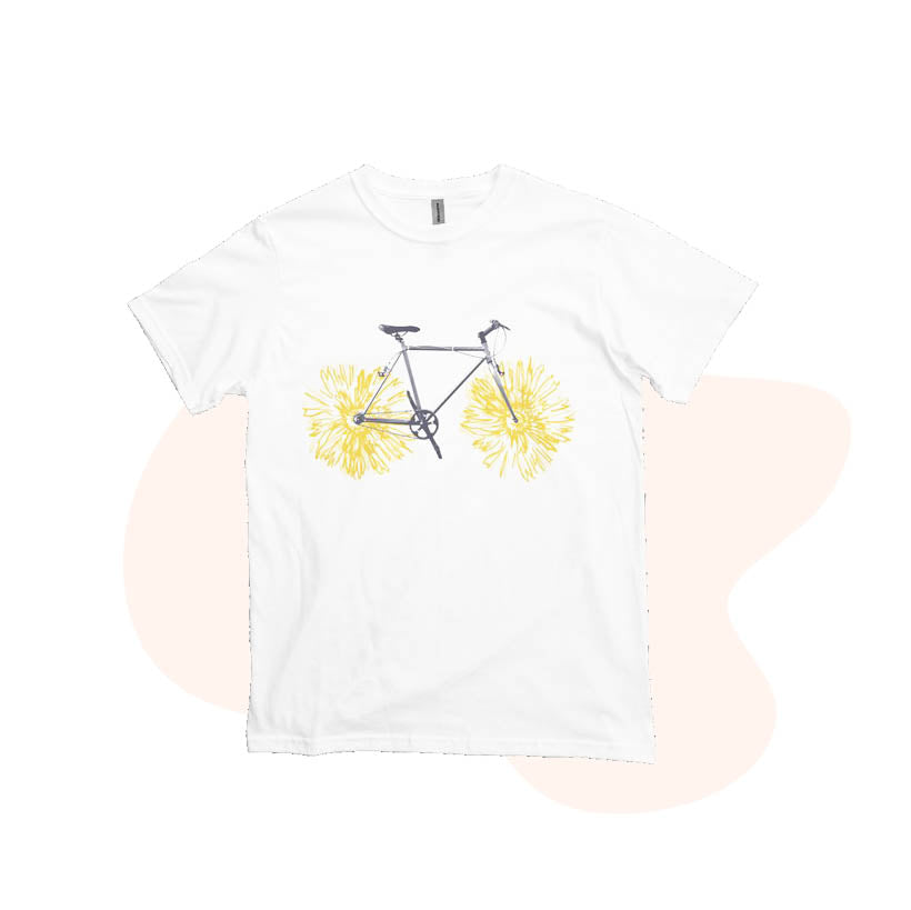 'Dandelion Bike' Organic Cotton Unisex Fit Tee - MADE TO ORDER
